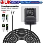 Video Ring Doorbell Transformer Power Supply Charging Adapter Charger 8M Cable