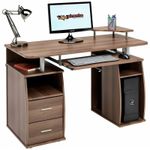 COMPUTER DESK WITH SHELVES CUPBOARD  DRAWERS FOR HOME OFFICE PIRANHA TETRA PC 5w
