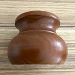 Brown Wooden Round Cabinet Bun Feet 5cm Polished Traditional