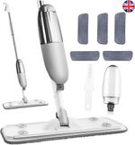 Spray Mop for Floor Cleaning 5 Reusable Microfibre Pad 550ml Water Bottle Tank