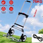 Heavy Duty 75kg Folding Wheel Sack Truck by Sack Trolley Lightweight Strong UK