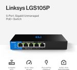 5 Port Gigabit PoE Switch Hub Unmanaged Linksys LGS105P Power Over Ethernet UK