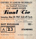 TICKET: FA CUP FINAL 1967 Tottenham v Chelsea - EXCELLENT
