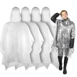 2-8 Waterproof Rain Poncho Raincoat Disposable Emergency Camping Hiking Festival