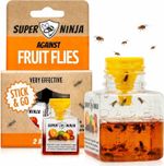 Super Ninja Fruit Fly Traps for Indoors, 2 Pack Fruit Fly Killer for Home & Kit
