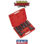 Sealey SX032 Oxygen Sensor Socket Set 3/8" & 1/2"Sq Drive 7pc