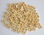 Scrabble Original Spare Tiles -Spears- Round Back -Black Letters - Choose Letter
