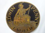 EDWIN PENNY,WINDMILL HILL, ENFIELD ,BRASS PLAQUE .12.5cm in DIAMETER