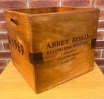 Vintage Style Record Box Storage Beatles 33RPM 12" Abbey Road Recording Studio