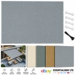 SUN SHADE SAIL RECTANGLE WATERPROOF 95% UV BLOCK GARDEN SUNSCREEN AWNING CANOPY