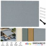 SUN SHADE SAIL RECTANGLE WATERPROOF 95% UV BLOCK GARDEN SUNSCREEN AWNING CANOPY