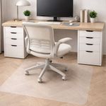 Marvelux PVC Office Desk Chair Mat Clear Non-Slip Hard Floor Protector Plastic