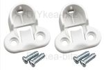 IKEA PAX KOMPLEMENT 2 x 130527 Wardrobe Rail Brackets & 4 Screws 100325 White