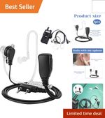 2-Pin Walkie Talkie Earpiece with Microphone for Clear Communication and PTT