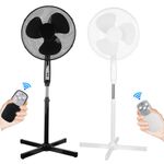 Portable 16Inch Oscillating Pedestal Fan With Remote 3-Speed Adjustable Height