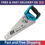 OX Pro Hand Saw 350mm Fine Tooth 15 TPI Wood & Plastic Cuts Compact 350mm