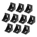 10 Pcs Corner Angle Bracket for 4040 Series Aluminum Extrusion Profile Black