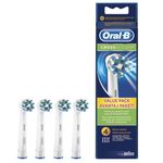 BRAUN ORAL-B CROSS ACTION ELECTRIC TOOTHBRUSH REPLACEMENT BRUSH HEADS 4 PK WHITE