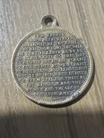 Antique Lords Prayer King Edward 1901-10. Medallion Pendant Necklace Item