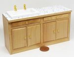 Dolls House Sink Unit Large Pine Colour 1:12 Scale Kitchen Accessory 844 tumdee