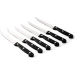 6 Piece Stainless Steel Steak Knife Set Serrated Dishwasher Safe ABS Handle New