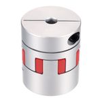 1 x Aluminum Shaft Coupling 8mm to 17mm Coupler L50mm x D40mm Connector