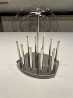 Christopher Dresser style Silver Plated Toast Rack Oval Base