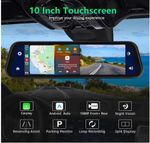 10" Dual Front Rear Wireless Dash Cam Car Van Camera Apple Android CarPlay WiFi