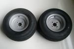 2 X TRAILER WHEELS AND TYRES 20.5 X 8.0-10 4PLY ATV ON ROAD / OFF ROAD 100MM PCD
