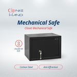 Mechanical Safe Box Wall Cabinet Steel Security Double Key - Seller Pays Fees.