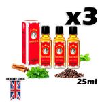 3 x Siang Pure Oil Original Formula 25ml Fast Pain Relief Headache Muscle Joint
