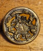 Antique Victorian Brass Heraldic Button Large 33mm