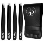 Sharp Stainless Steel Eyebrow Plucking Hair Removal Ingrown Beauty 4Tweezers Kit