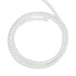 Twisted Cord Trim, 5 Yard 4mm 3-Ply Twine Braided Rope Thread, White