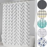 Shower Curtains Waterproof Mould Resistant Extra Long 12 Ring Hooks 180x180cm