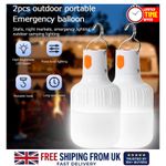 2x Super Bright LED Lantern Camping Light Tent Lamp USB Rechargeable Night Light
