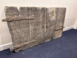 Antique Reclaimed Agricultural Barn Rustic Wood Gate Door + Iron Hinges & Latch
