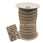 Beige Continuous Zip No 7 Nylon chain & sliders Strong Quality zips upholstery +