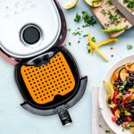Orange Reusable Silicone Air Fryer Grill Mat Non Stick Baking Pad for Kitchen
