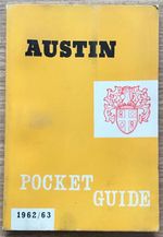 AUSTIN Pocket Guide JAN 1963 #2077/B Cars & Light Commercial