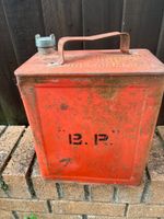 Vintage SM & BP Ltd 2 Gallon Petrol Can Metal Oil Tin Valor 2 V Top Cap Mancave