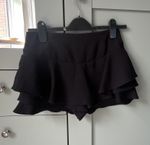 Zara Woman Women’s Black Layered Skort High Rise Size S Zip Closure