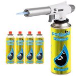 Butane  Kitchen Culinary Professional Blow Torch Lighter Adjustable Flame +4 Gas