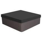 85.8x85.8x11.8" Square Hot Tub Cover 210D Oxford Waterproof SPA Cover Black