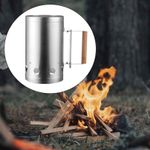Chimney Starter Camping Barbecue Can Stainless Steel Easy Carrying Charcoal