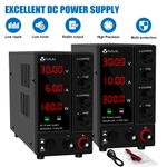 Adjustable DC Bench Power Supply 30V 5A/6A/10A LED Precision Lab Variable UK