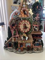 The Danbury Mint DACHSHUND VILLAGE Collectors Dog Clock - RARE Please Read