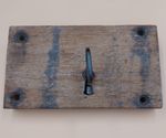 Large Antique Oak & Iron Rim Lock Working Key Primitave Architectural Salvage