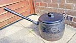 Vintage Cast Iron 3 Gallon Gypsy Cooking Pot By E Pugh & Co Wednesbury ** LOOK *