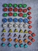 55 Piece Condition & Status Markers compatible with Necromunda